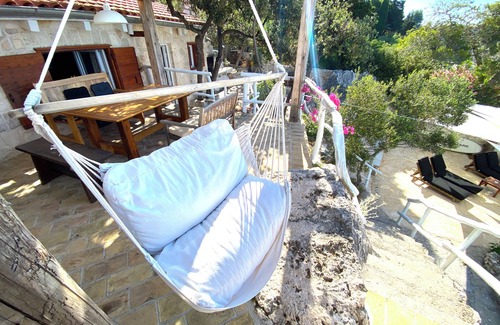 Hvar House | house for two with a private terrace located directly on the beach, town Hvar
