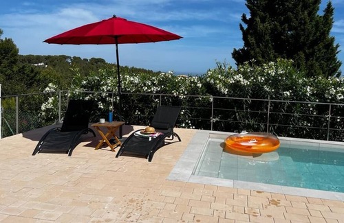 Denia Ski Chalet | House with pool and sea views bordering natural park, pet friendly