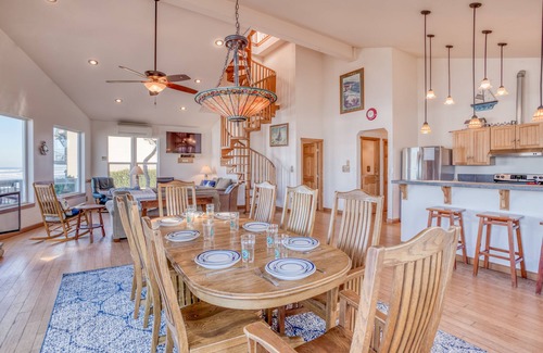 Lincoln City House | Huge, Luxury Oceanfront Home has Two Great Rooms for Large Groups!
