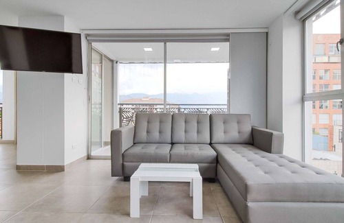 Medellin Apartment | Huge Studio with Terrace on the 4th Floor with city view