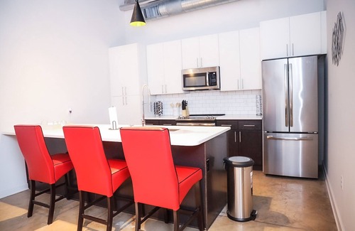 Five Points South Apartment | Industrial Loft Downtown | Stylish & Convenient