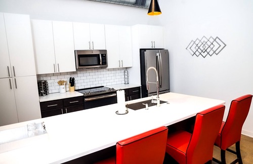 Five Points South Apartment | Industrial Loft Downtown | Stylish & Convenient