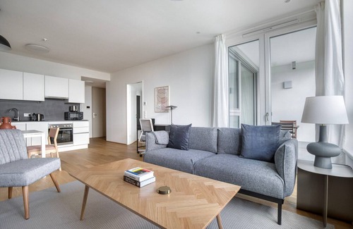 Donaustadt Apartment | Inviting Donaustadt 1BR w/Pool, Gym & Elevator, nr U1, by Blueground