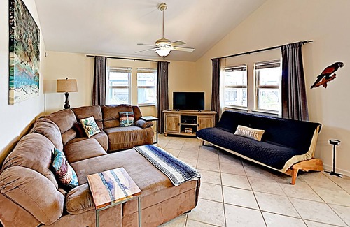 Leeward Sands House | Inviting House w/ Balcony & Large Fenced Backyard - Views of Wetlands