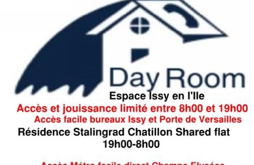 Issy-les-Moulineaux House | Issy Citea Access dayuse Room - Work and Day Rest Timeshare - 2 min tram - Formule Temps Partagé - Navette ile d'Issy Avenue Paris 92320 espace nuit
