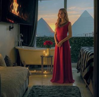 Al Haram Apartment | Jacuzzi pyramids view