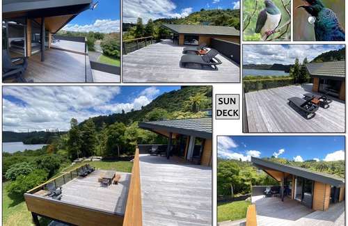 Lake Tarawera House | JETTY. 5 Bedrooms 5+ New Bathrooms, Beach. Designer Kitchen. 85” TV