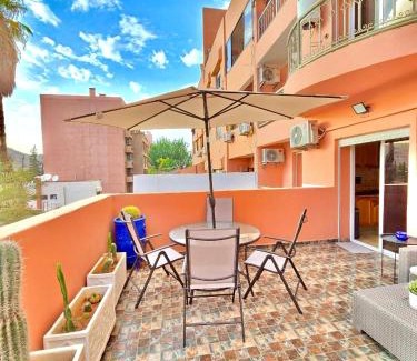 Oulad Khallouf Apartment | Joli et chic Appartement à Marrakech - balcon privé et confort
