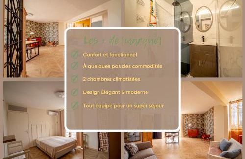 Saint-Denis Apartment | L'Anaxa, rénové, 2 chambres climatisées, centrale