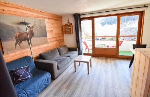 Saint-Jean-dʼAulps Apartment | L'Enchalpe, Grand et lumineux studio avec coin montagne 5 personnes, 60m des pistes, PISCINE COUVERTE, WIFI, grand balcon expo EST, DRAPS NON COMPRIS