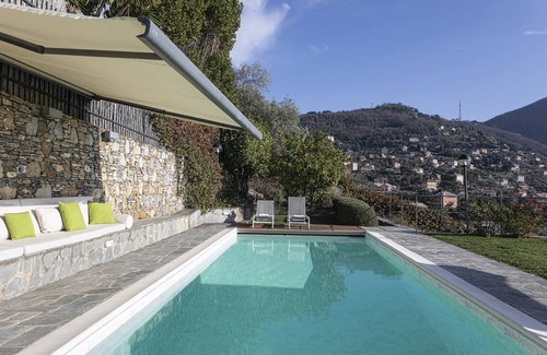Camogli Villa | L'Ulivo sull'Orizzonte con piscina