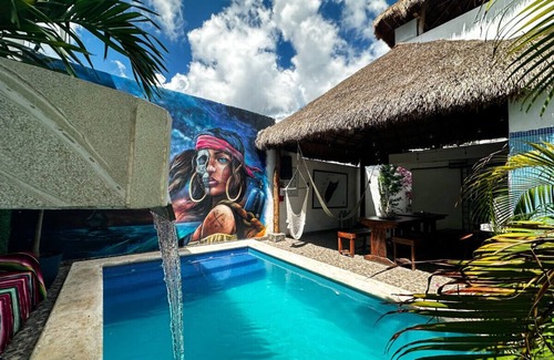 Colonia Adolfo Lopez Mateos Hotel | La Perle Noire | JR - Terasse et Piscine