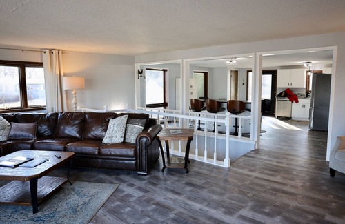 Arnolds Park House | Lake front, HUGE yard and deck, walking distance to the heart of Okoboji