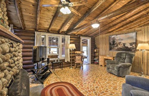 Rice Lake House | Lakefront 1930s Log Cabin with Dock and Fire Pit!