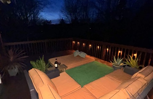 Briar Crest Woods House | Lakefront, Game Room, Canoe, Fire Pit, Pet Friendly, Fenced Yard, Buddha Garden