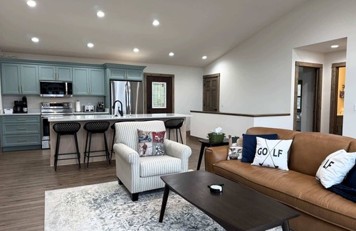 New Lisbon House | Lakefront Home w/Hot Tub & Beach – Sleeps 20