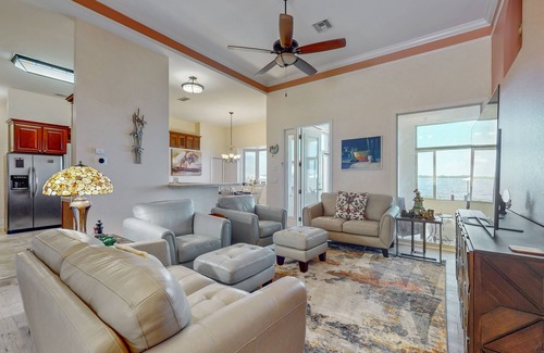 Sebring House | Lakefront home with private dock, garage parking, sunroom,W/D and WIFI