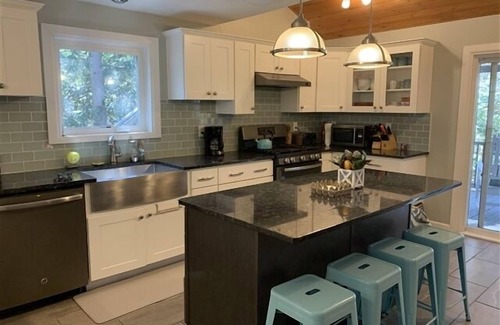 Pocono Pines House | Lakefront! Large lakefront home, familyroom, sunroom, with decking to enjoy the view!