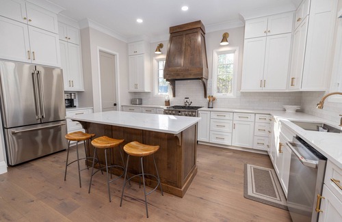 Salem House | Lakefront NEW BUILD on pristine Lake Keowee w/game room & double-decker dock!
