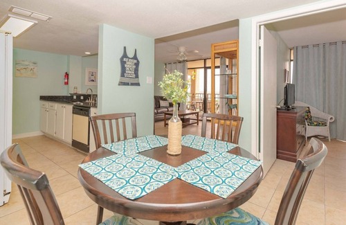 Rockport Condo | Large balcony that overlooks the bay, pool, and fishing pier!