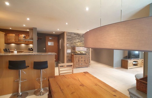 Saas-Fee Apartment | Large flat for 10 people in Haus Bavaria, near the Stafelwald ski lift