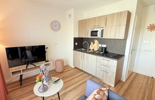 Carcassonne Apartment | Large studio with bathroom and balcony