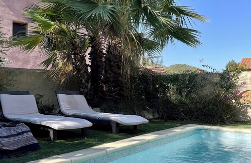 Tautavel House | Large vacation home in Tautavel with wooded garden and private pool.
