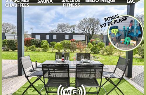 Sainte-Foy Ski Chalet | LE FAMYLISSE Septembre au calme - Plage, Serenite et Soleil doux - Piscines Sauna Salle Fitness Bibliothèque Restaurant - 10min des Sables d'Olonne