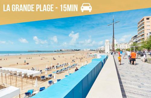 Sainte-Foy Ski Chalet | LE FAMYLISSE Septembre au calme - Plage, Serenite et Soleil doux - Piscines Sauna Salle Fitness Bibliothèque Restaurant - 10min des Sables d'Olonne