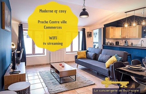Macon Apartment | "Le Jean Jaurès" appartement moderne sur les quais de Mâcon