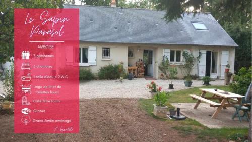 Lussault-sur-Loire Apartment | Le Sapin Parasol - House for 7 people.