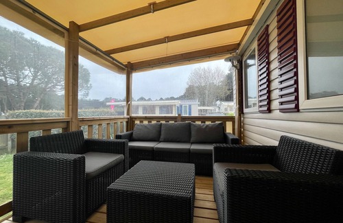 Morbihan House | « Le Voyage »- Mobilhome 64 Vue mer 8p à 10mètres de la Plage