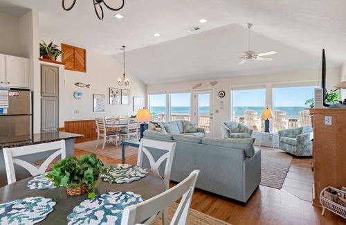 Nags Head House | Leg-a-Sea: Oceanfront, Pool Access, Hot Tub