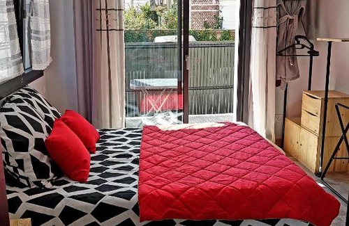 Berck-sur-Mer Apartment | LES VAGUES, terrasse rez-de-ch, parking gratuit, lits faits, animal bienvenu et tout à pied