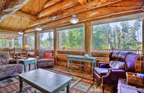 Grand Lake House | Less Than 1 Mi to Lake Granby Log Cabin with Fire Pit