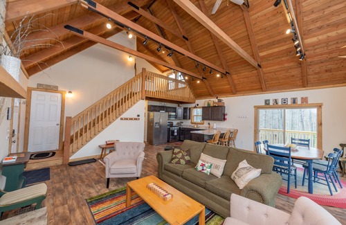 Sky Valley House | Lighthearted Lodge: Lake Access, Hot Tub, Fireplace, Fire Pit!
