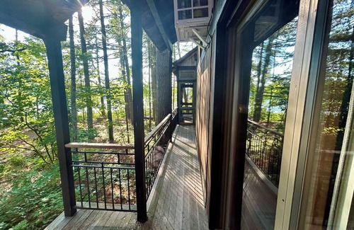 Windham House | Little Sebago Lake Retreat with Sand Beach on a Private Point