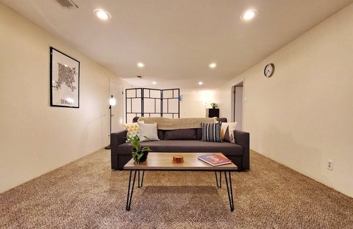 University Apartment | Loftium | Spacious & Cozy Basement Level Suite Near DU!