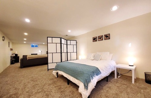 University Apartment | Loftium | Spacious & Cozy Basement Level Suite Near DU!