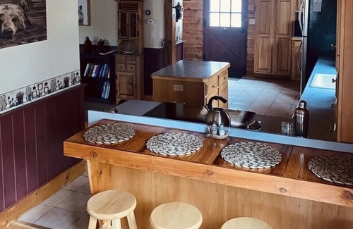 Pilot Knob Cabin | Log Cabin min to Lake George- fire pit, kayak, grill, games