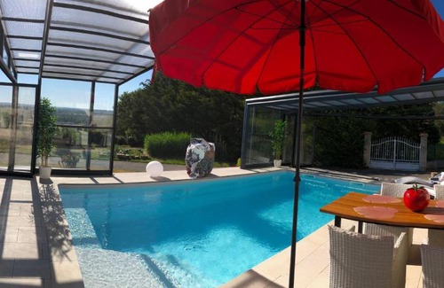 Estivareilles Apartment | Logement avec spa ,sauna et piscine privée chauffée du 15 avril à début octobre vue