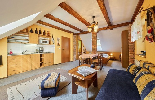 Starkov Villa | Lovely apartment in villa for 4 guests with pool, WIFI, TV, patio and pets allowed