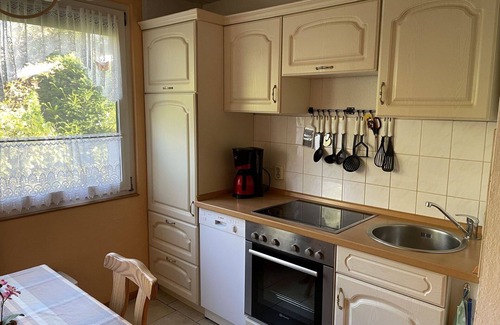 Dobbertin House | Lovely apartment in villa for 4 guests with TV, terrace and pets allowed