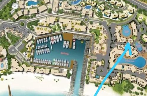 Aqaba Apartment | Lovely first floor tow bed rooms overviewing circular pool for families only in Talabay Aqaba