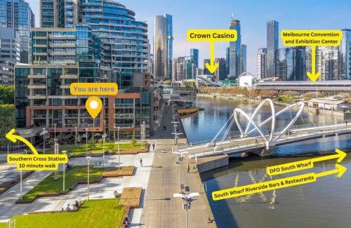 Docklands Apartment | Luxe 3BR CBD Apartment with River Views and Resort Style Amenities