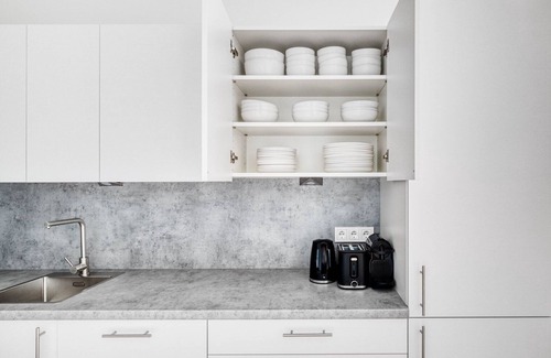 Vienna Apartment | Luxe Marinatower 2BR w/Gym & Elevator, nr metro U2, by Blueground