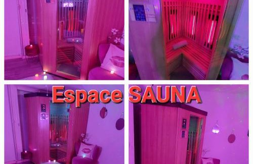 Biscarrosse Plage Apartment | Luxe Sauna Privatif et Grand bain Jacuzzi à deux à Biscarosse Plage pour Nuit Romantique avec décoration LED et Bougies