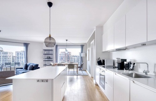 Sydhavnen Apartment | Luxe Teglholmen 2BR w/ Balcony, Courtyard & W/D, nr Harbor, by Blueground