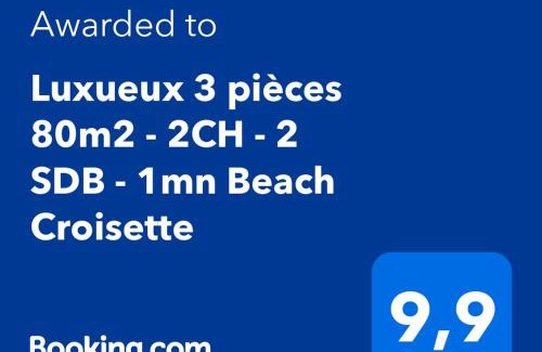 Cannes City Centre Apartment | Luxueux 3 pièces 80m2 - 2CH - 2 SDB - 1mn Beach Croisette