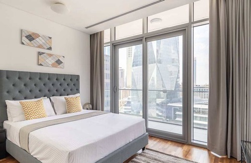 Bur Dubai Apartment | Luxurious 3BR in DIFC w/ Large Balcony & City View